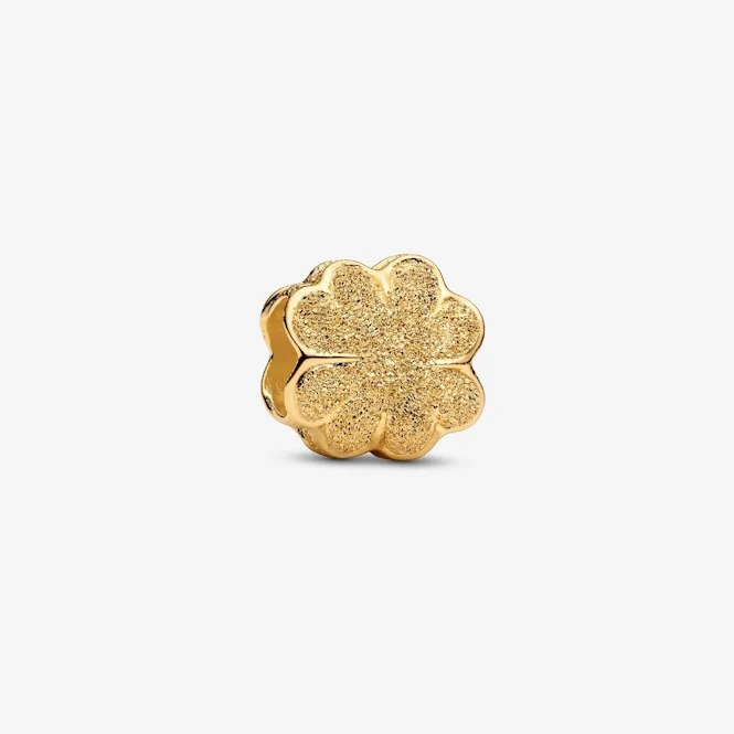Gold Textured Clover Mini Charms