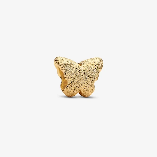 Gold Textured Butterfly Mini Charms