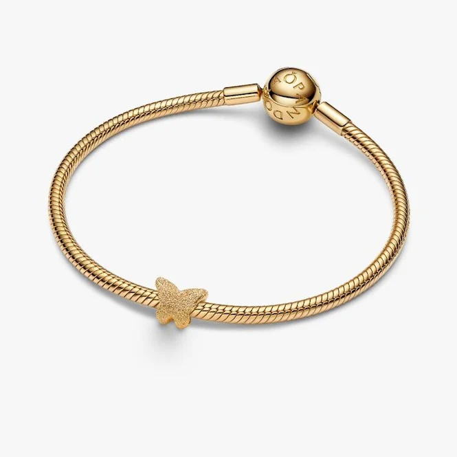 Gold Textured Butterfly Mini Charms