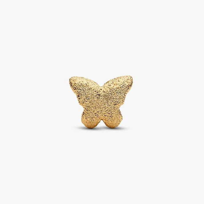 Gold Textured Butterfly Mini Charms