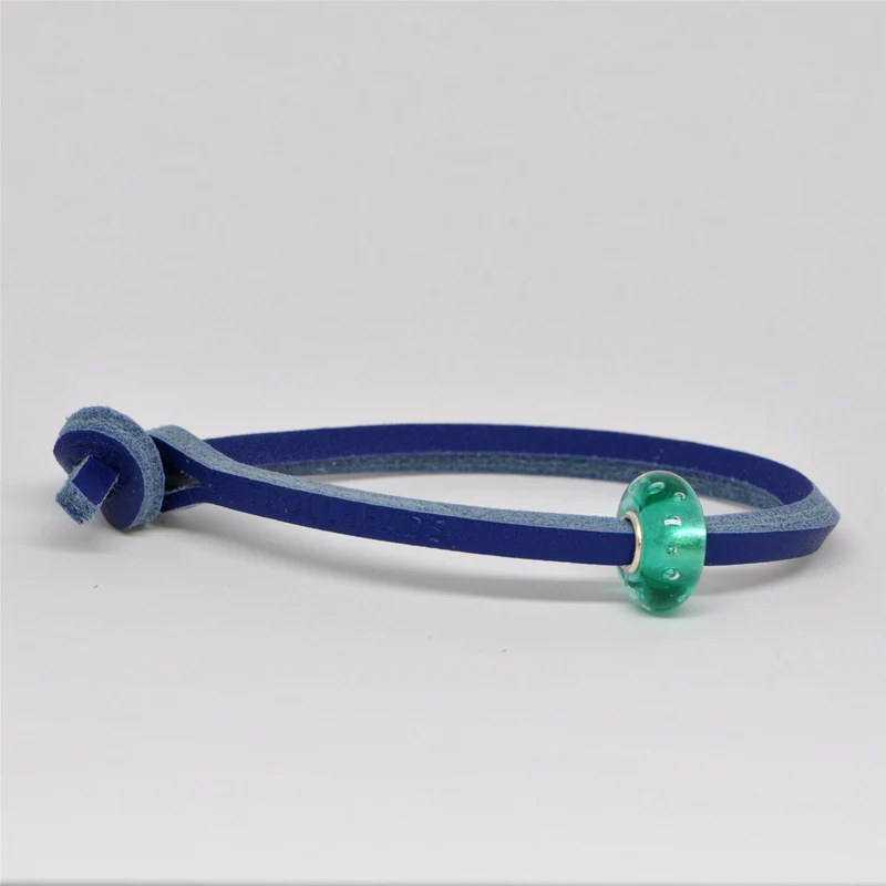Unique Leder Armband, Mohn