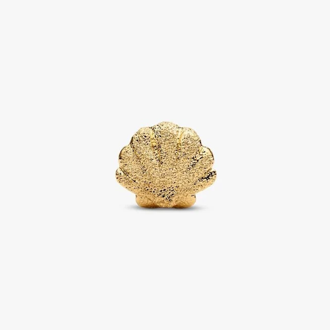 Gold Textured Shell Mini Charms