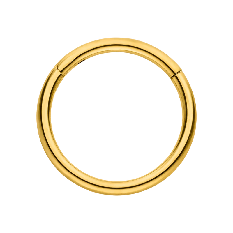 Simple Pave Clicker Piercing 18K Vergoldet