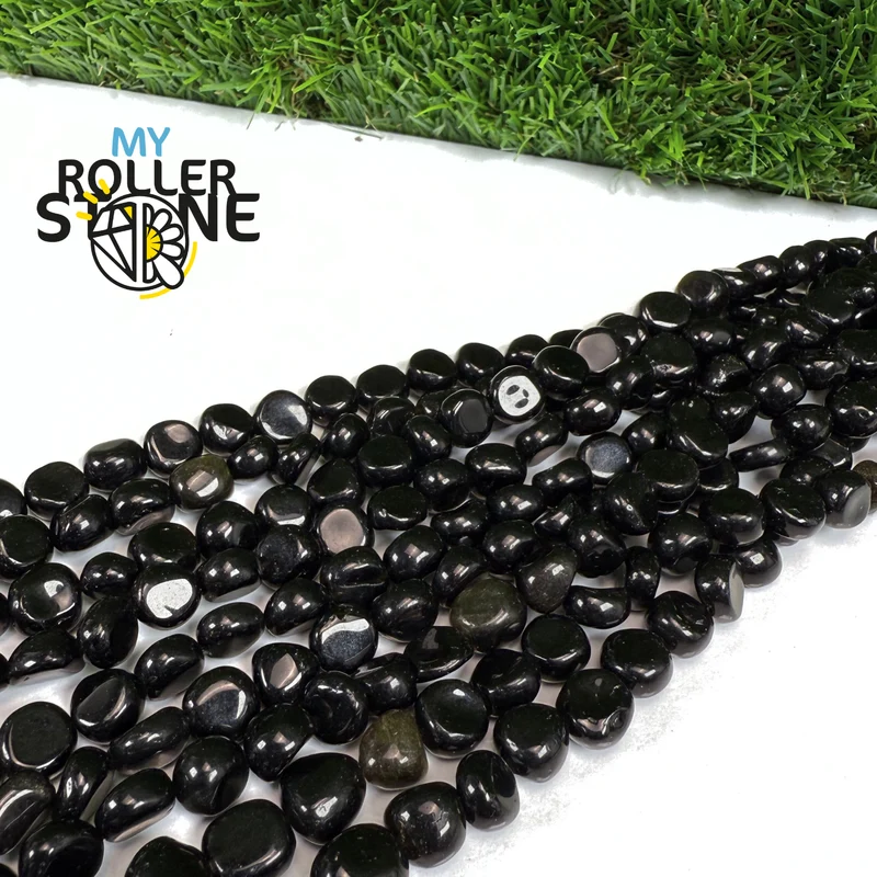 Barockperle, goldener Obsidian