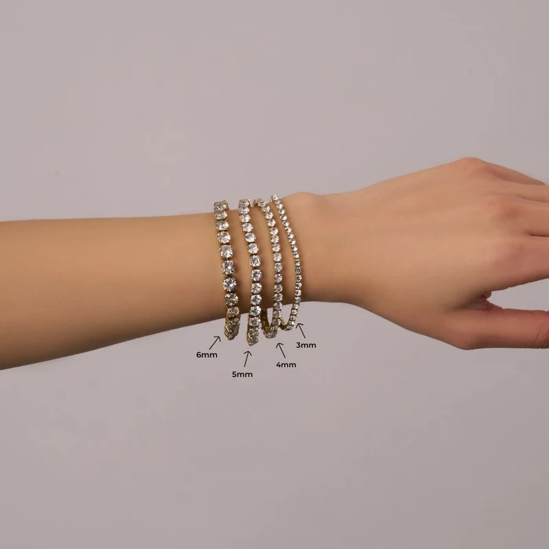 Hi-Life Tennis Armband 14K Vergoldet
