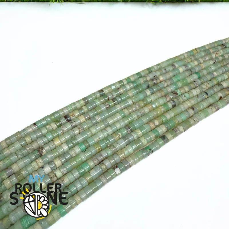 Grüne Opal-Heishi-Perle
