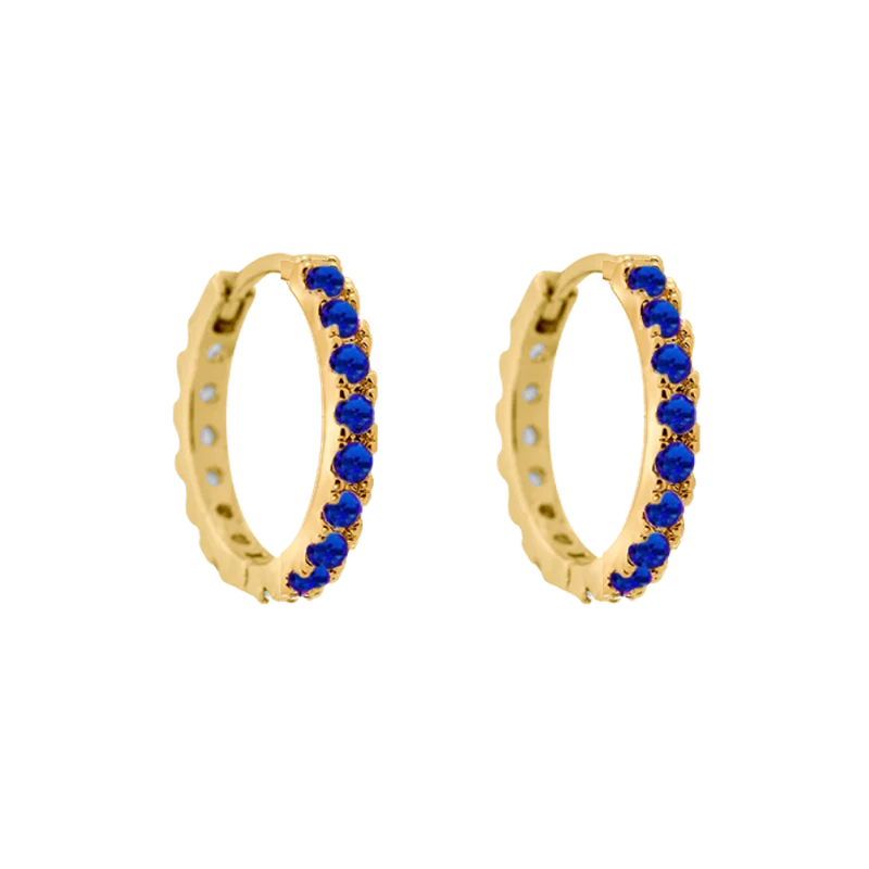 Pave Huggie Hoop Ohrringe Gold