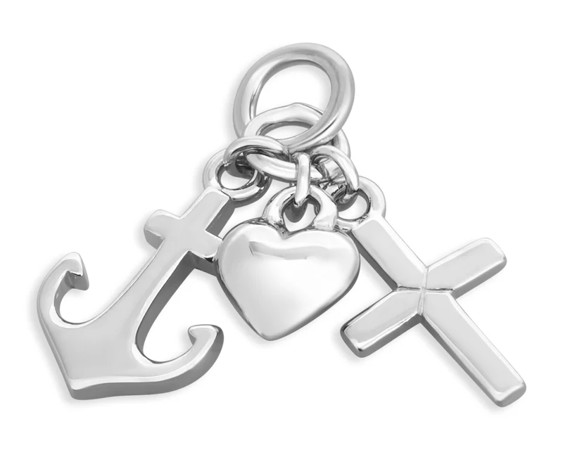 KETTENANHÄNGER GLAUBE LIEBE HOFFNUNG ANHÄNGER 925 SILBER TAUFGESCHENK