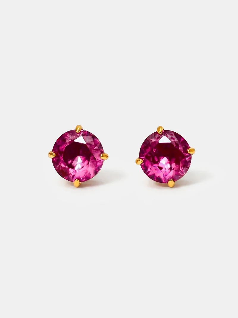 Crystal Delight Ruby Stub-Ohrringe