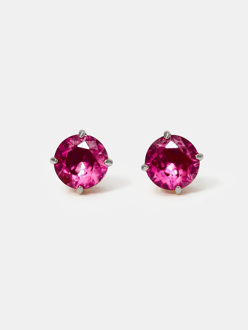 Crystal Delight Ruby Stub-Ohrringe