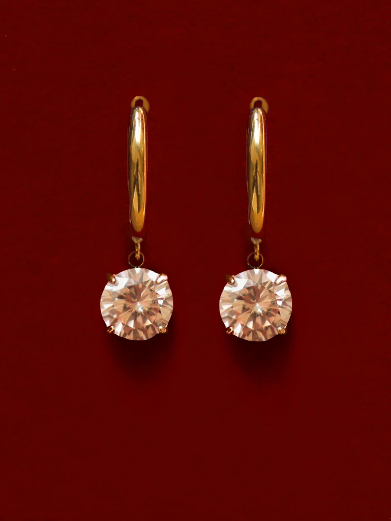Crystal Delight Champagne Ohrringe