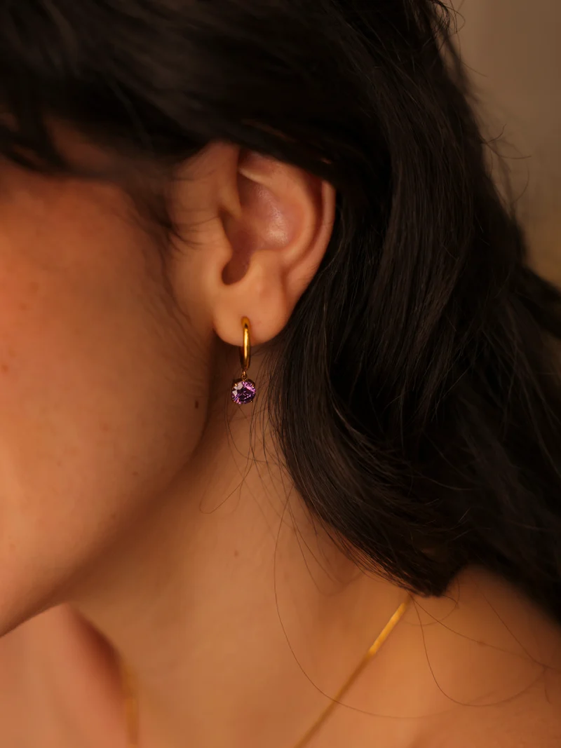 Crystal Delight Purple Ohrringe
