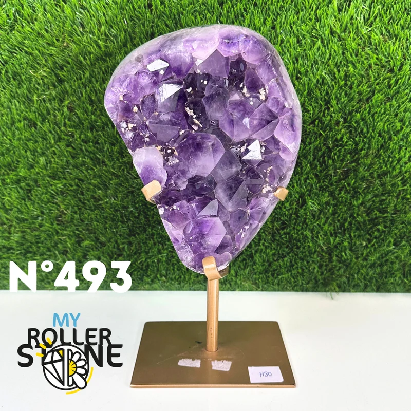Amethyst-Geode auf Metallständer Nr. 493