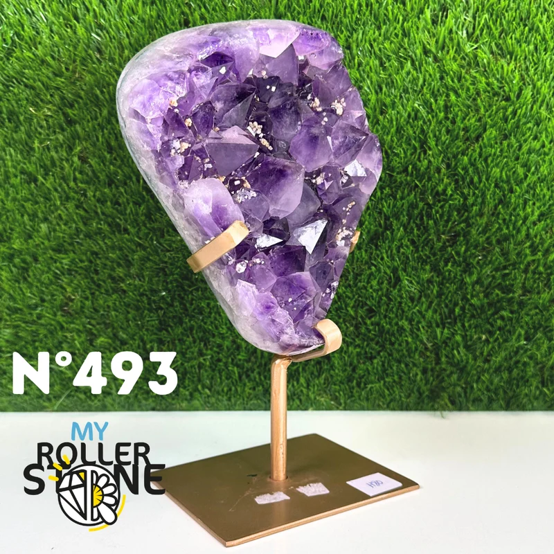 Amethyst-Geode auf Metallständer Nr. 493