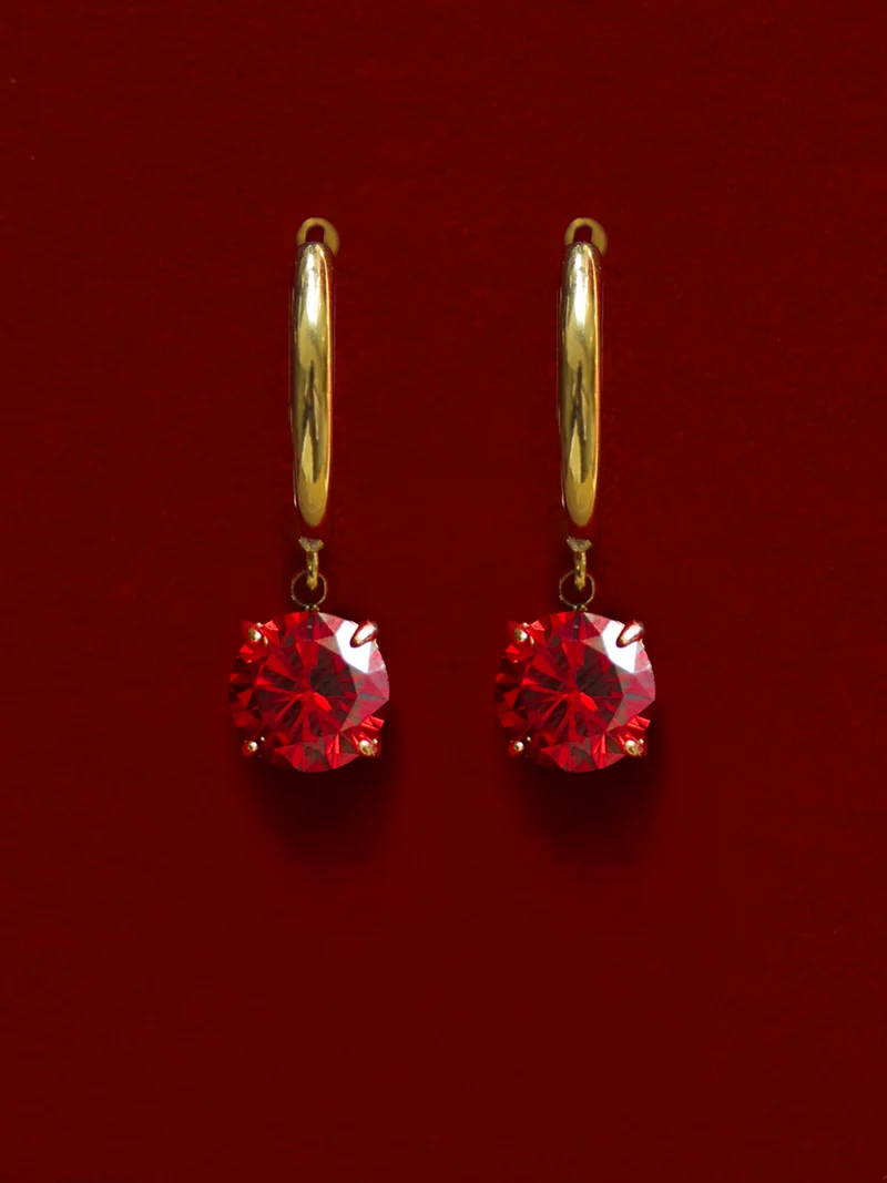 Crystal Delight Dark Red Ohrringe