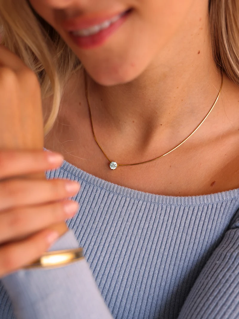 Crystal Delight Light Blue Kette
