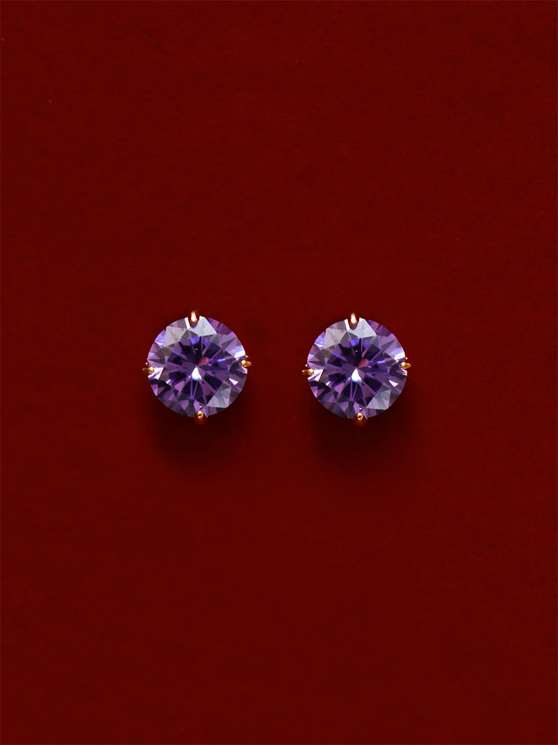 Crystal Delight Purple Small Stub-Ohrringe