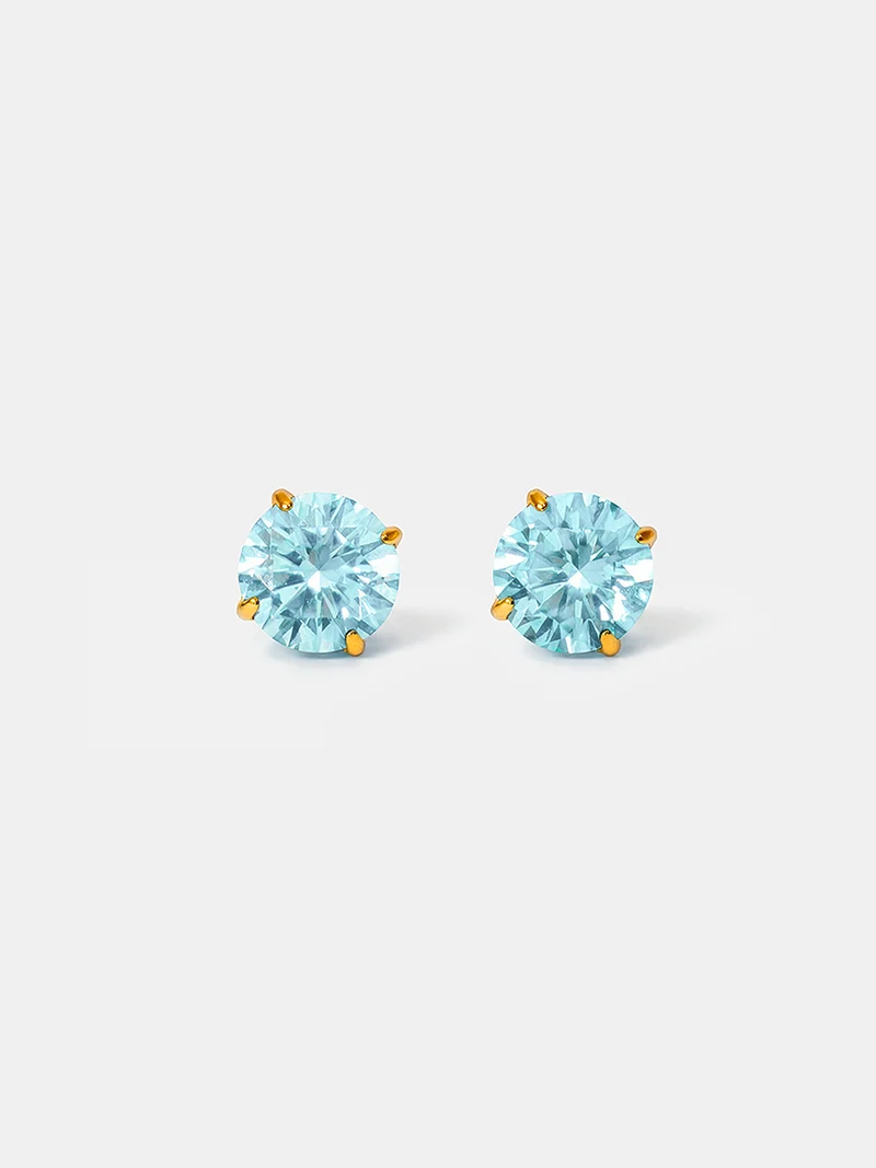Crystal Delight Light Blue Small Stub-Ohrringe