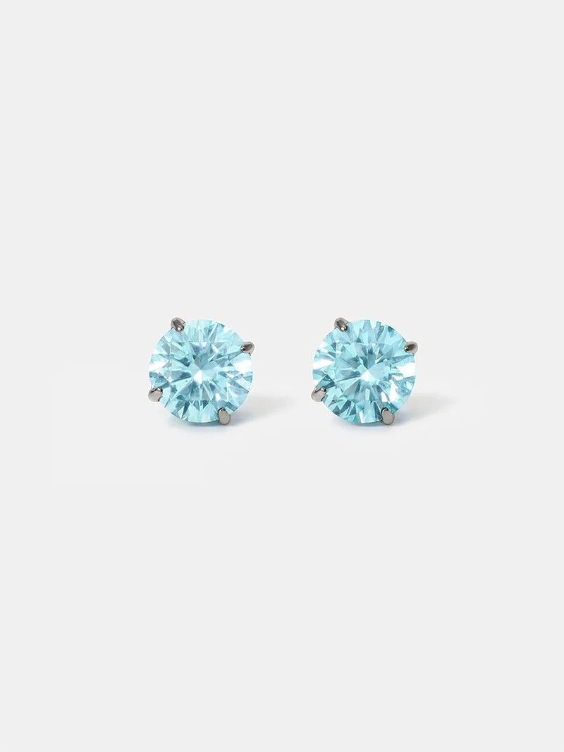 Crystal Delight Light Blue Small Stub-Ohrringe