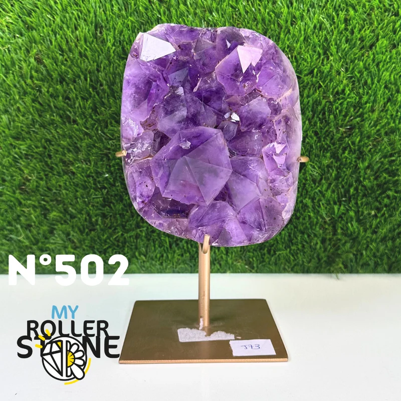 Amethyst-Geode auf Metallständer Nr. 502