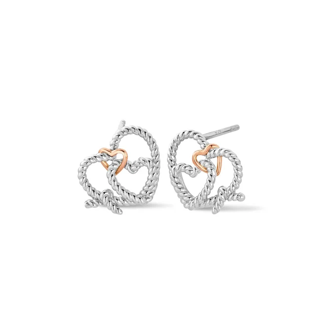 Forever Yours Silver Bound Stud Earrings