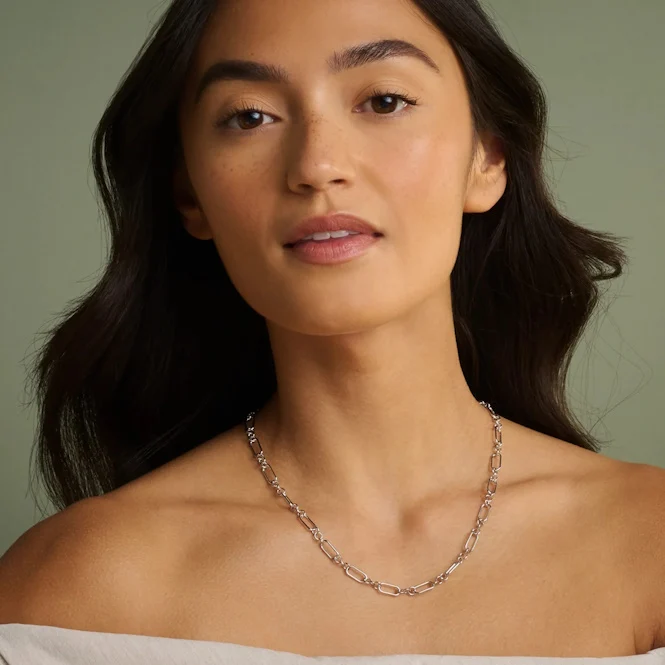 Insignia Silver Charm Necklace