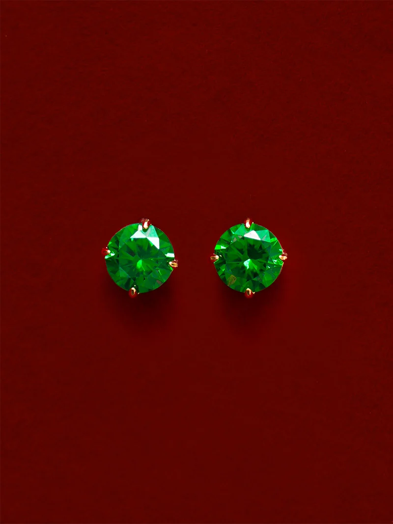 Crystal Delight Green Small Stub-Ohrringe