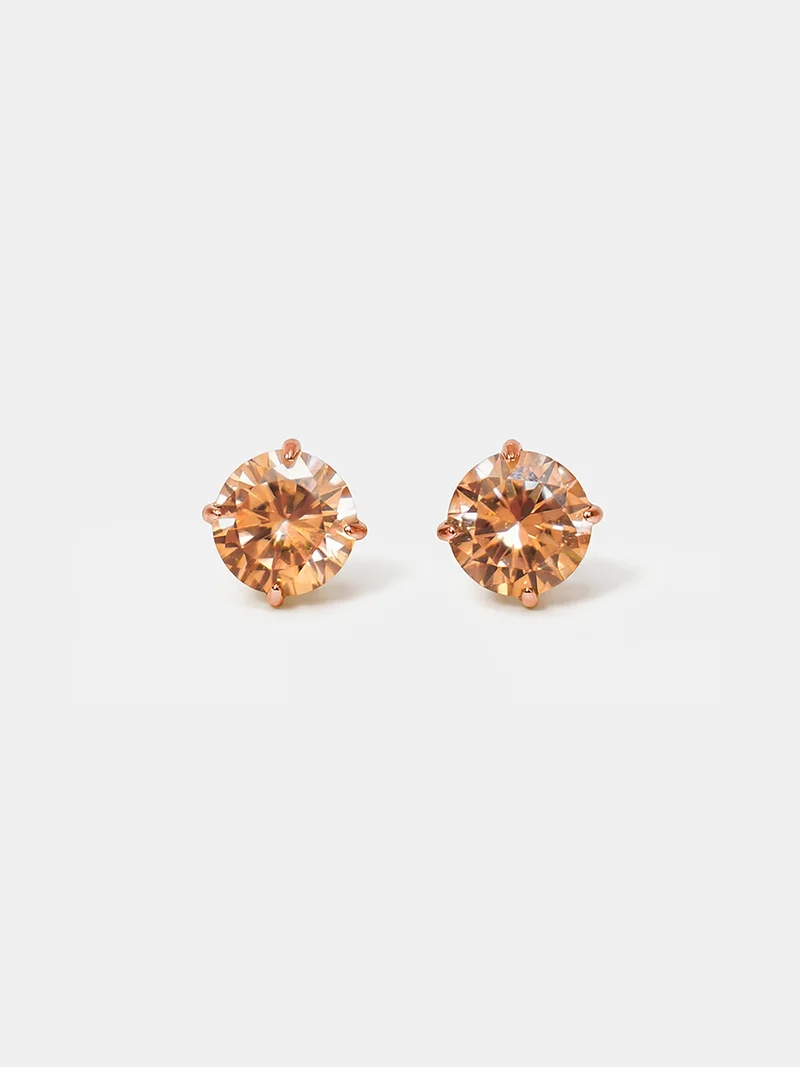Crystal Delight Champagne Small Stub-Ohrringe