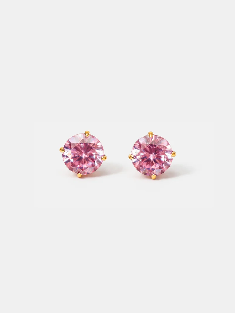 Crystal Delight Pink Small Stub-Ohrringe