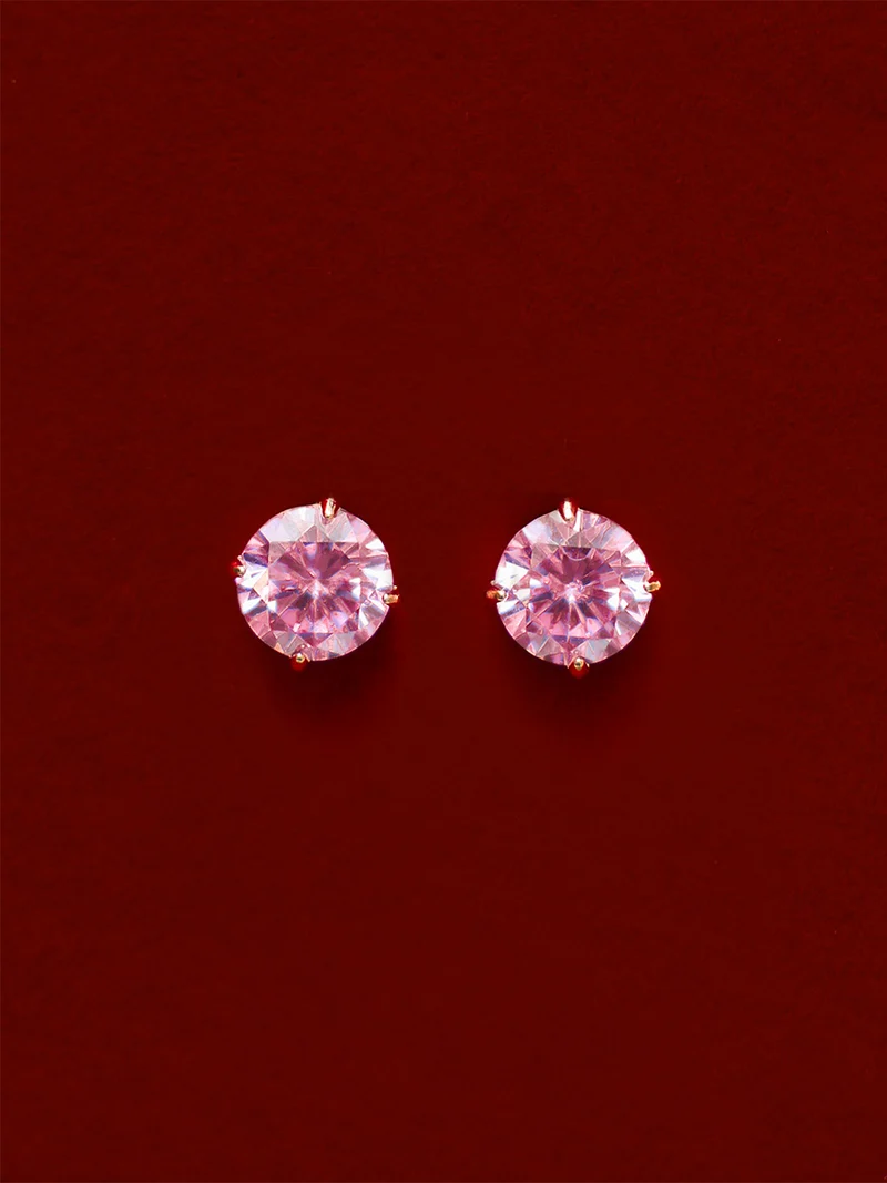 Crystal Delight Pink Small Stub-Ohrringe