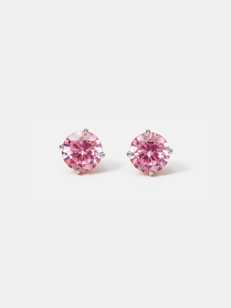 Crystal Delight Pink Small Stub-Ohrringe