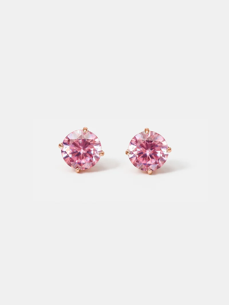 Crystal Delight Pink Small Stub-Ohrringe