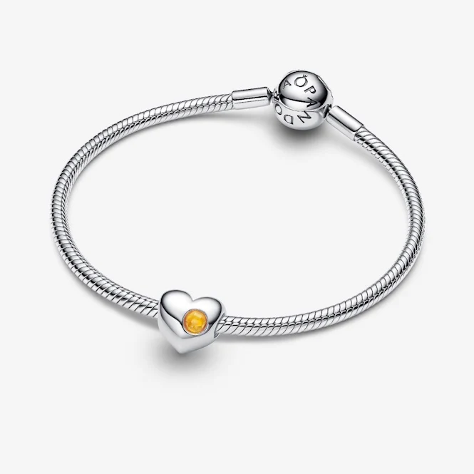 Engravable November Birthstone Heart Charms