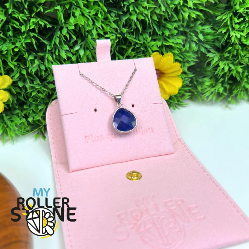 Lapislazuli facettierter Tropfenanhänger Silber
