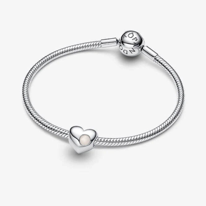 Engravable June Birthstone Heart Charms