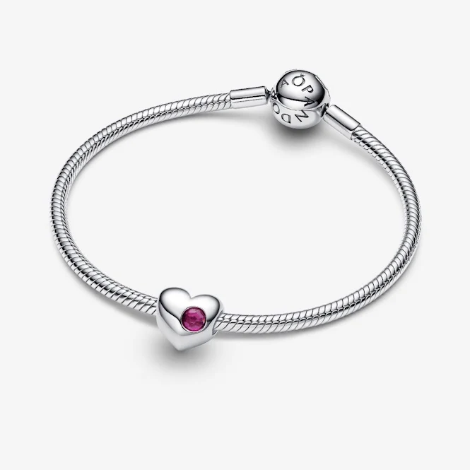 Engravable July Birthstone Heart Charms