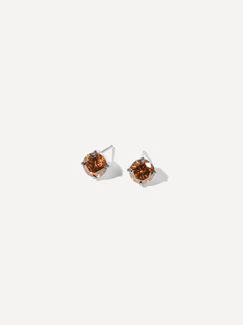 Crystal Delight Coffee Small Stub-Ohrringe