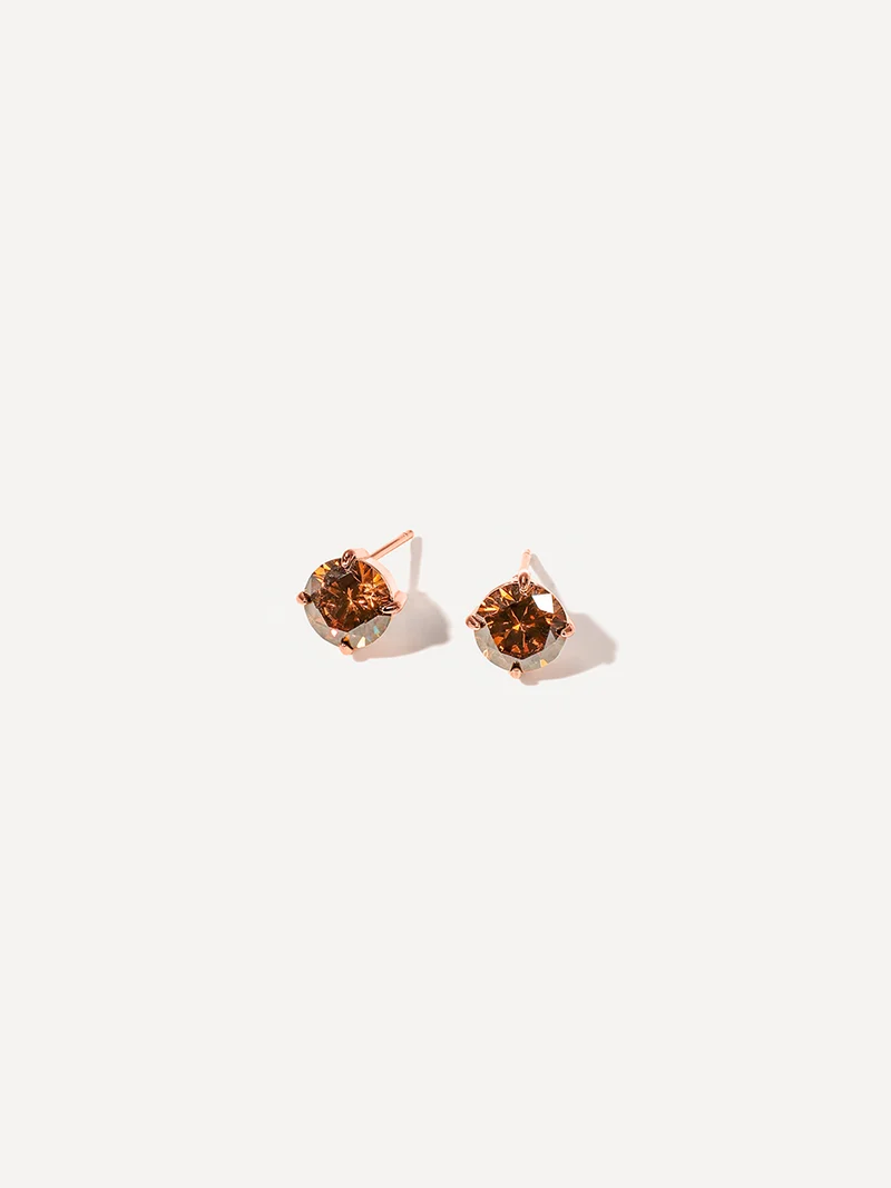 Crystal Delight Coffee Small Stub-Ohrringe