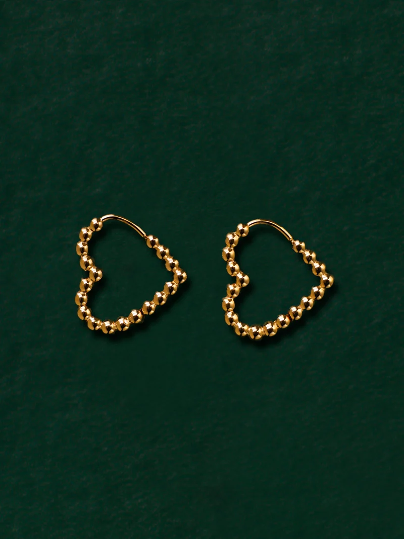 Beaded Heart Ohrringe