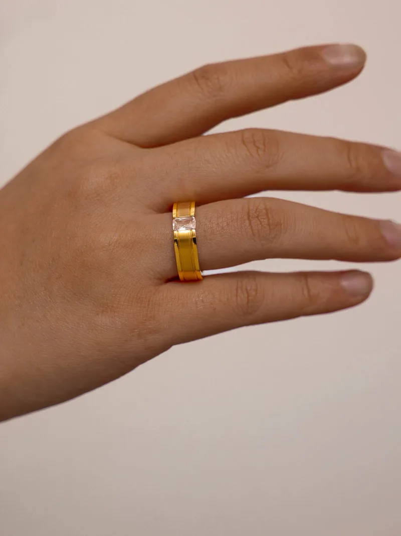 Refined Sparkle Ring
