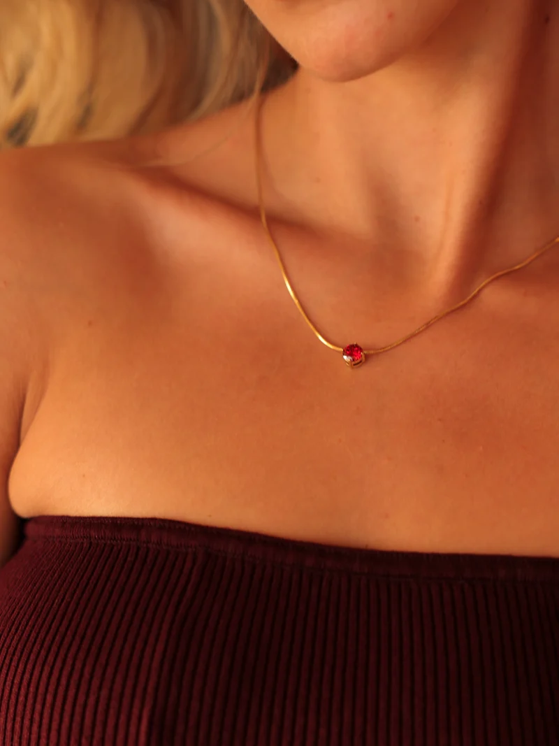 Crystal Delight Dark Red Kette