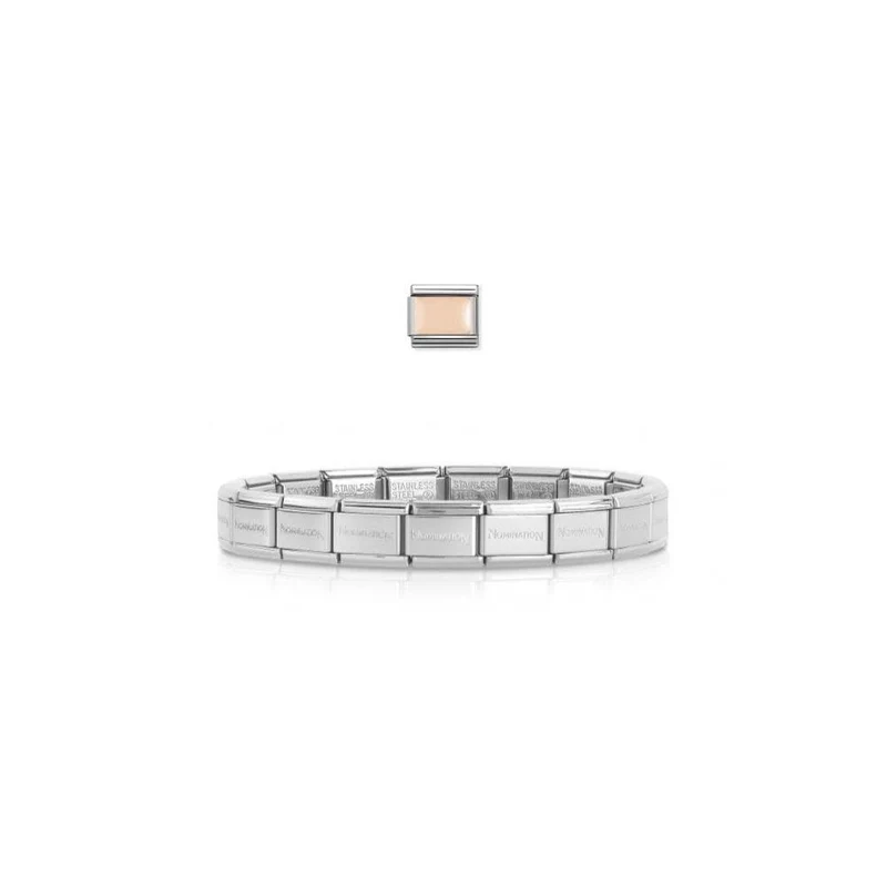 Rose Gold Engravable Charm Bracelet