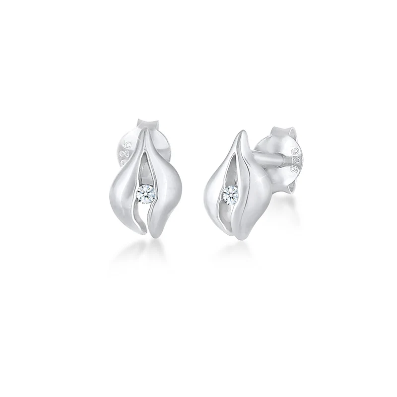 Ohrstecker Tropfen | Diamant ( Weiß, 0,03 ct )