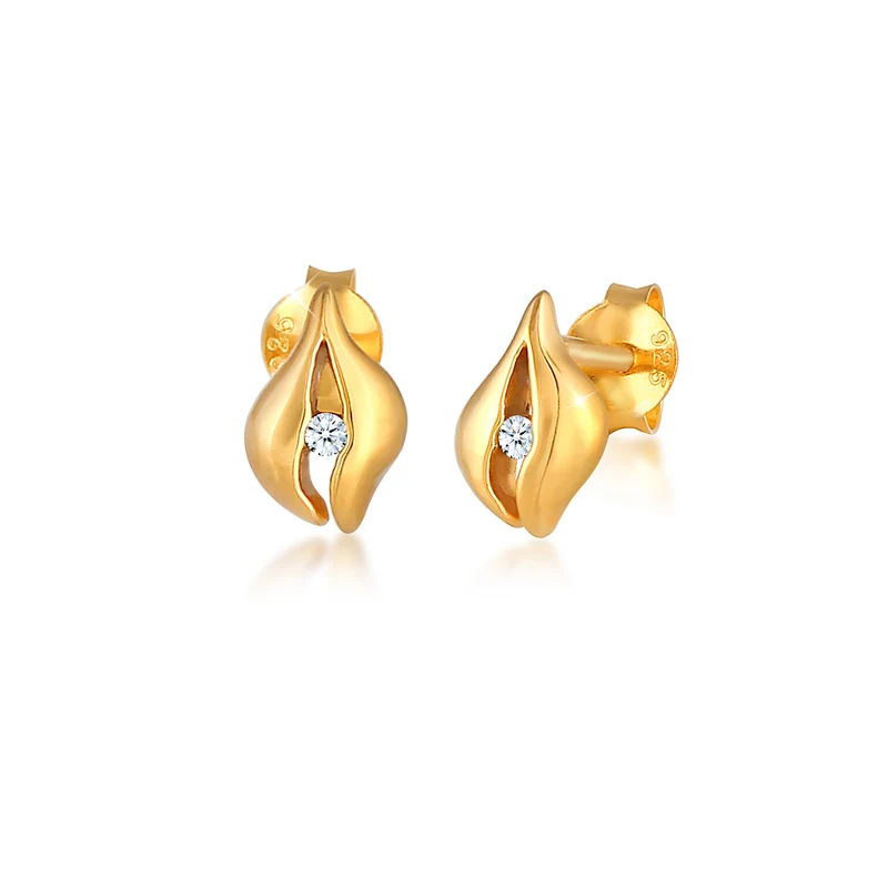 Ohrstecker Tropfen | Diamant ( Weiß, 0,03 ct )