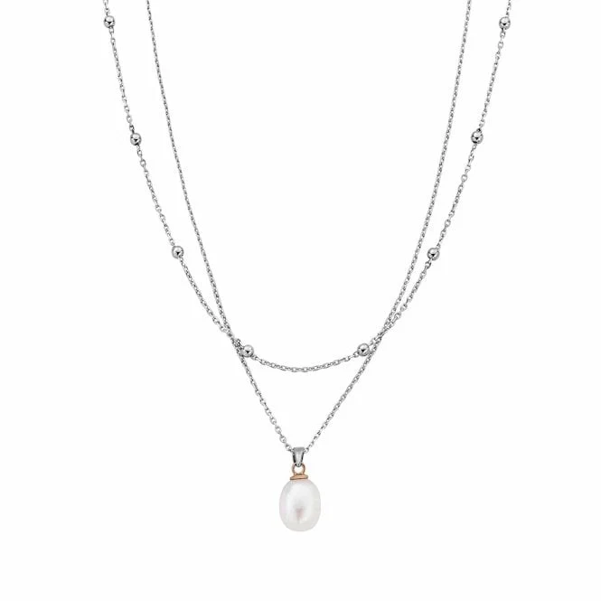 Nature's Wonder Silver Beachcomber Necklace with Pearl