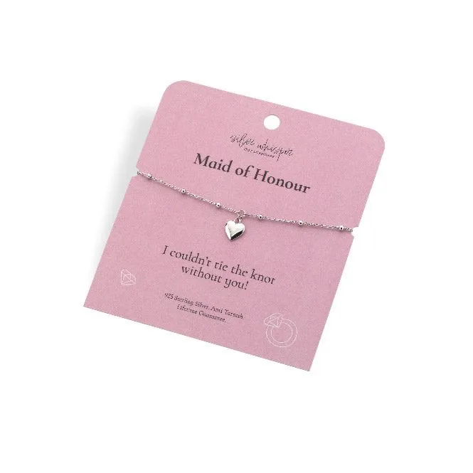 Silver Whisper Maid of Honour Bracelet