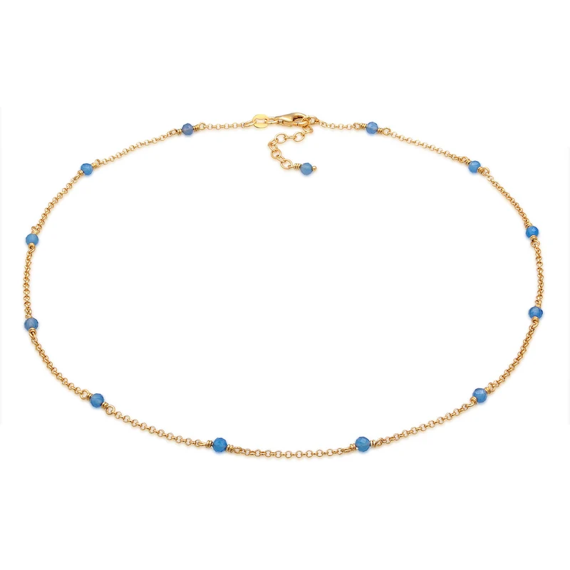 Halskette Beads | Achat (Blau)
