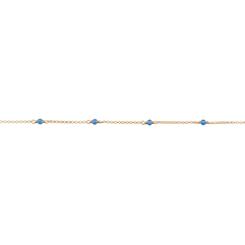 Halskette Beads | Achat (Blau)
