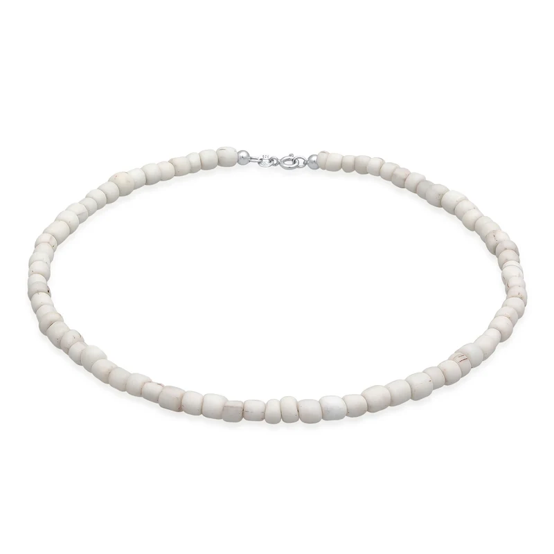 Choker Glasperlen Weiß