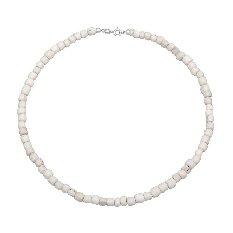 Choker Glasperlen Weiß